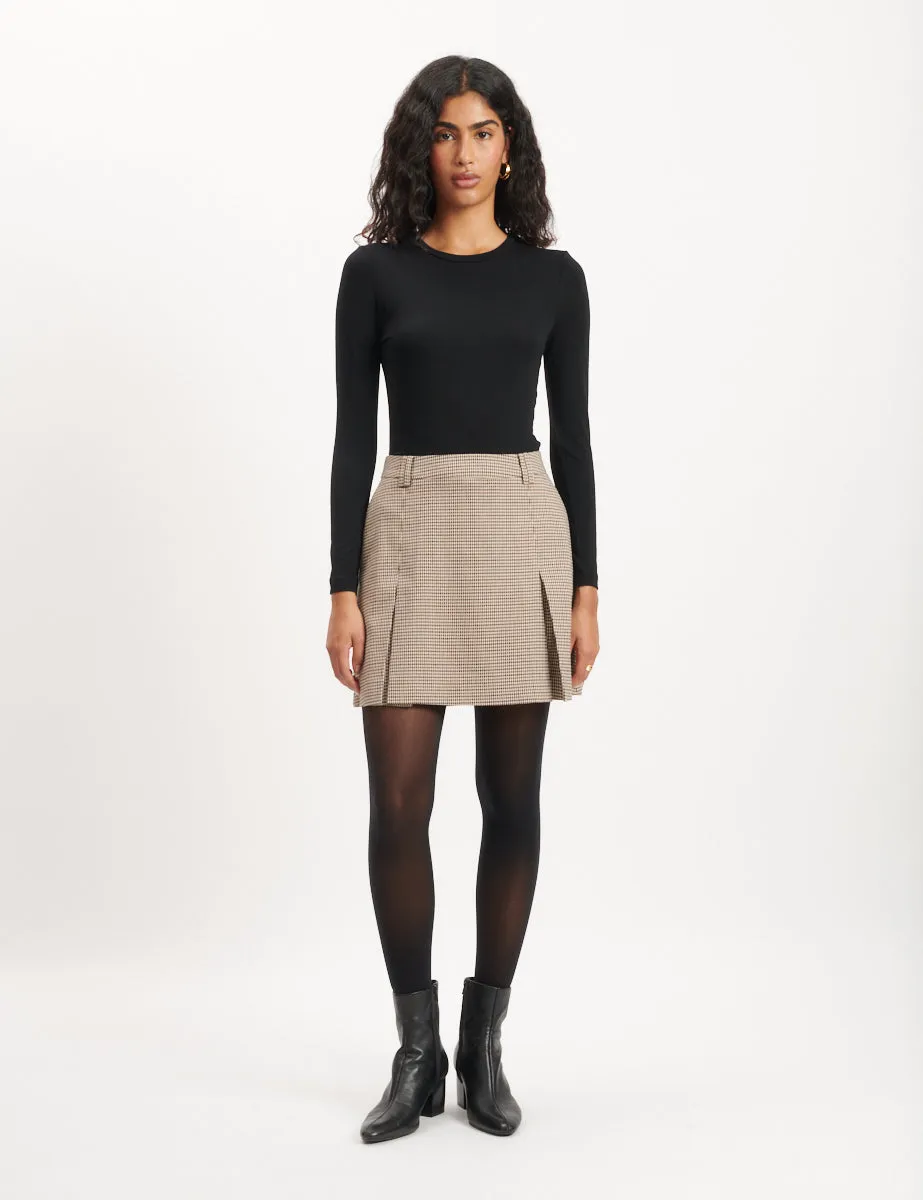 Heritage Check Box Pleated Mini Skirt