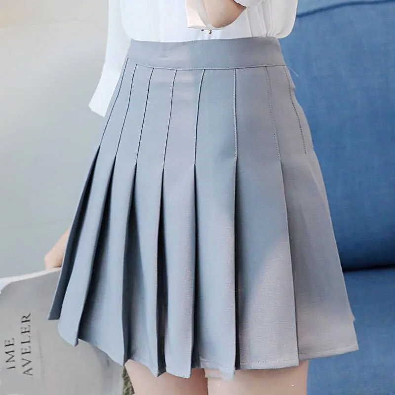 High Waist Pleated Skirt