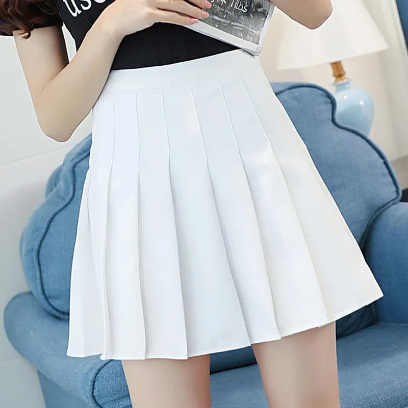 High Waist Pleated Skirt