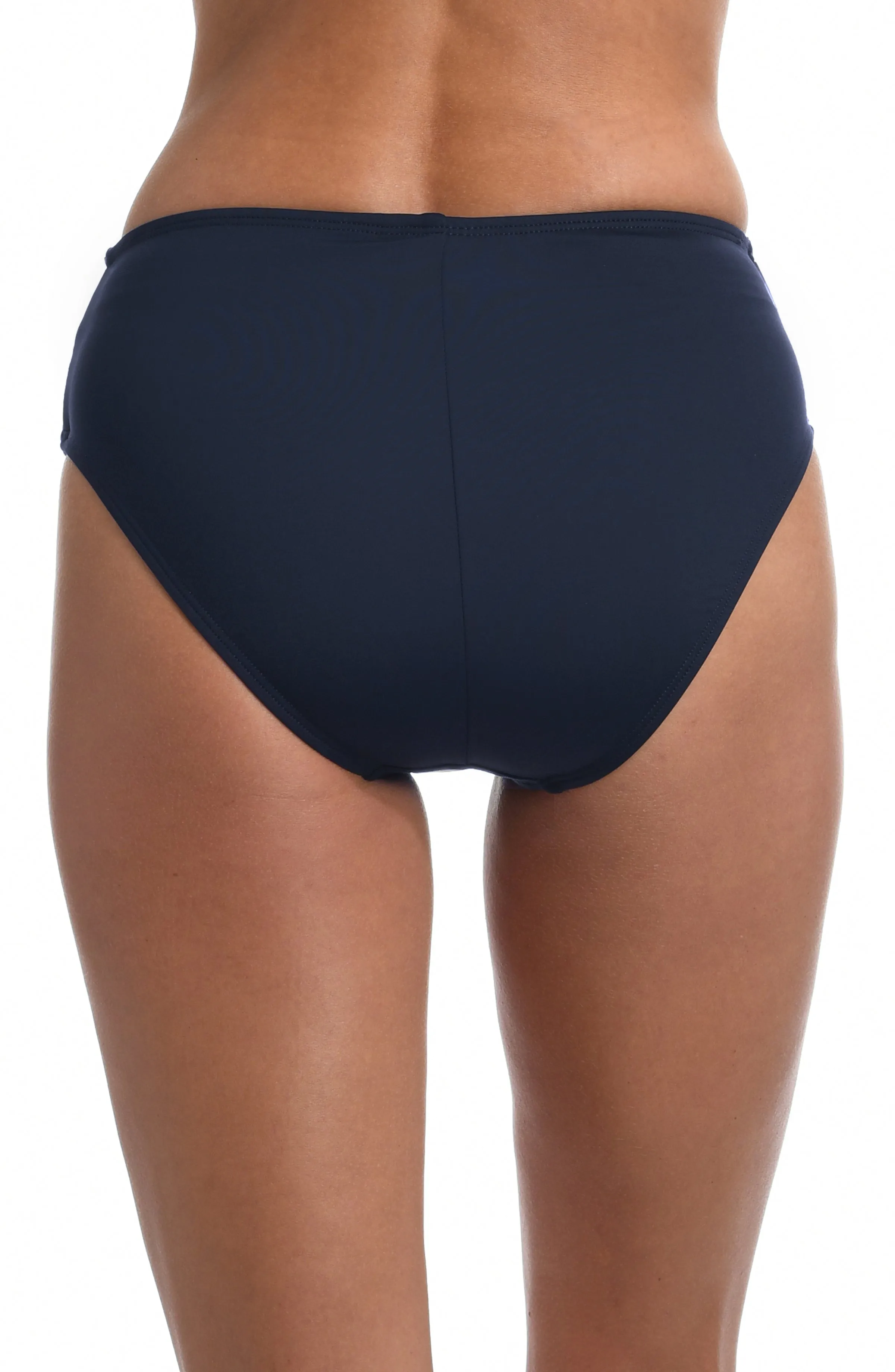 Island Goddess Mid-Waist Sash Band Bottom - Indigo