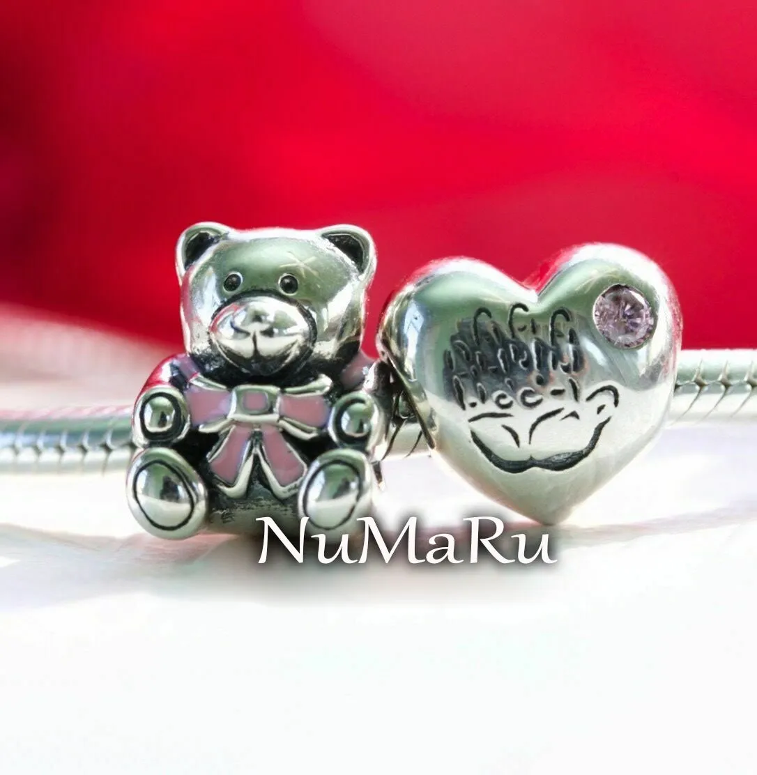 It's A Girl Teddy Bear And Baby Girl Gift Set Charm