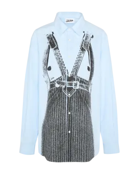 JEAN PAUL GAULTIER TRES - The Madone Blouse in BABYBLUE/BLACK