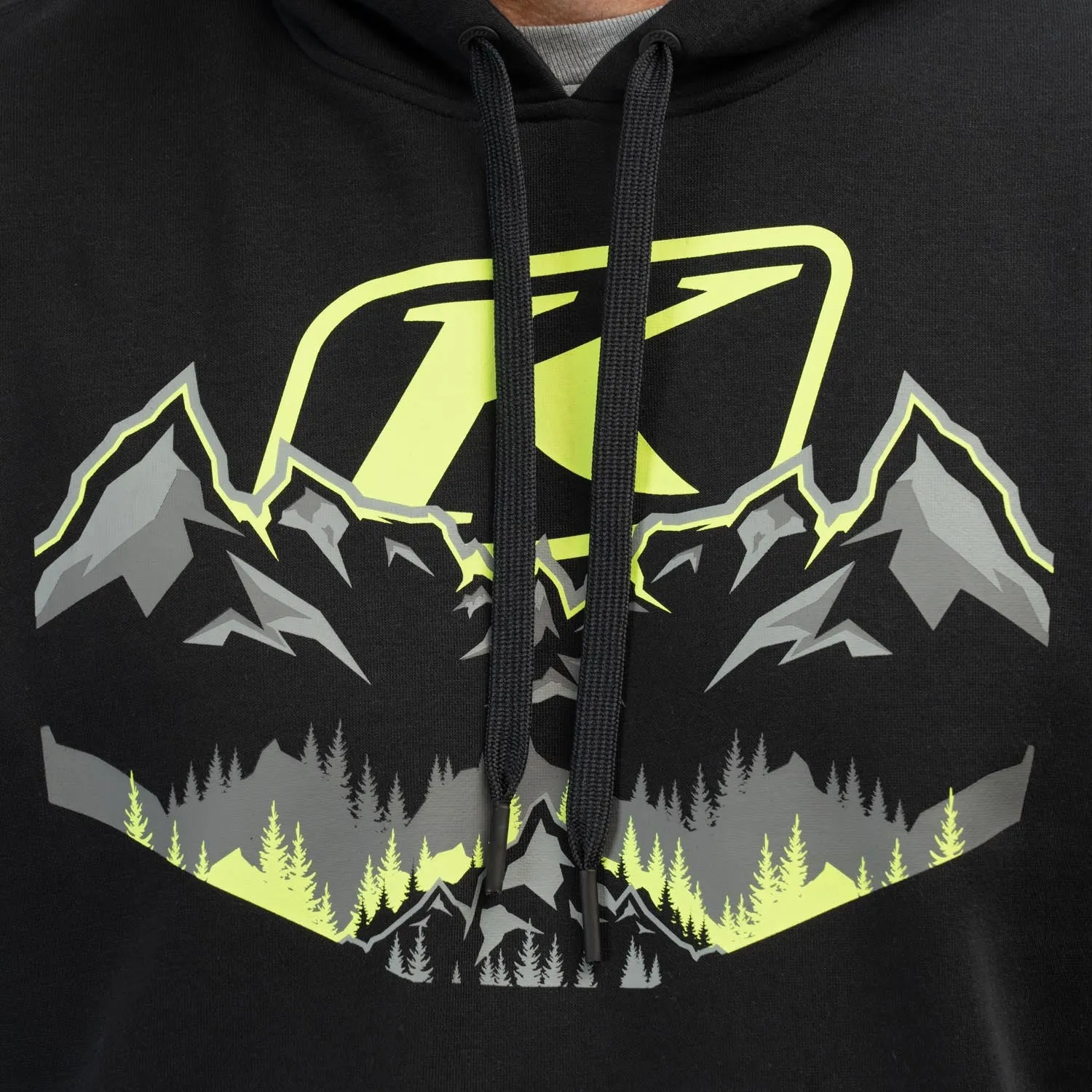 Klim Men's Peak Side Pullover Hoody Black/Hi-Vis