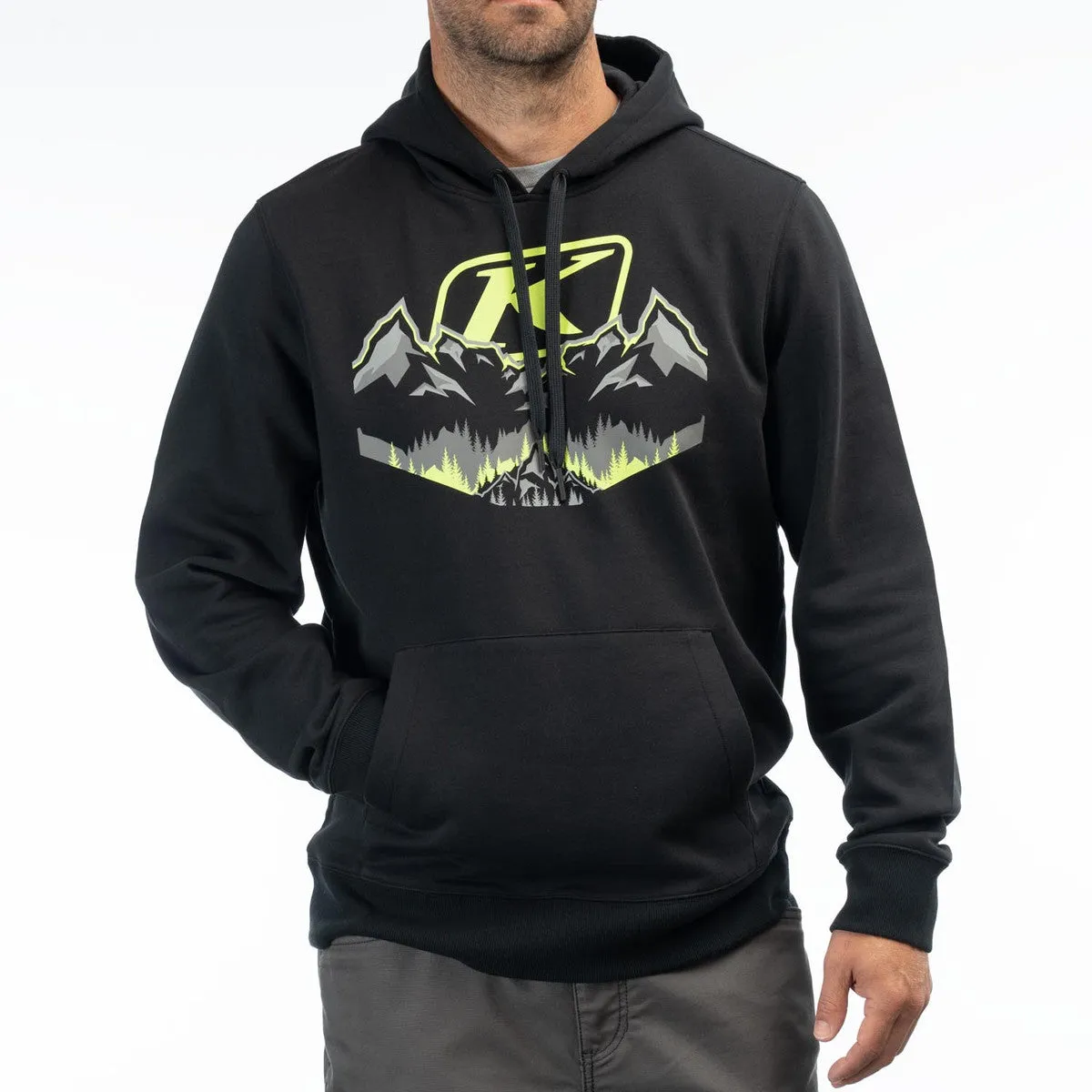 Klim Men's Peak Side Pullover Hoody Black/Hi-Vis