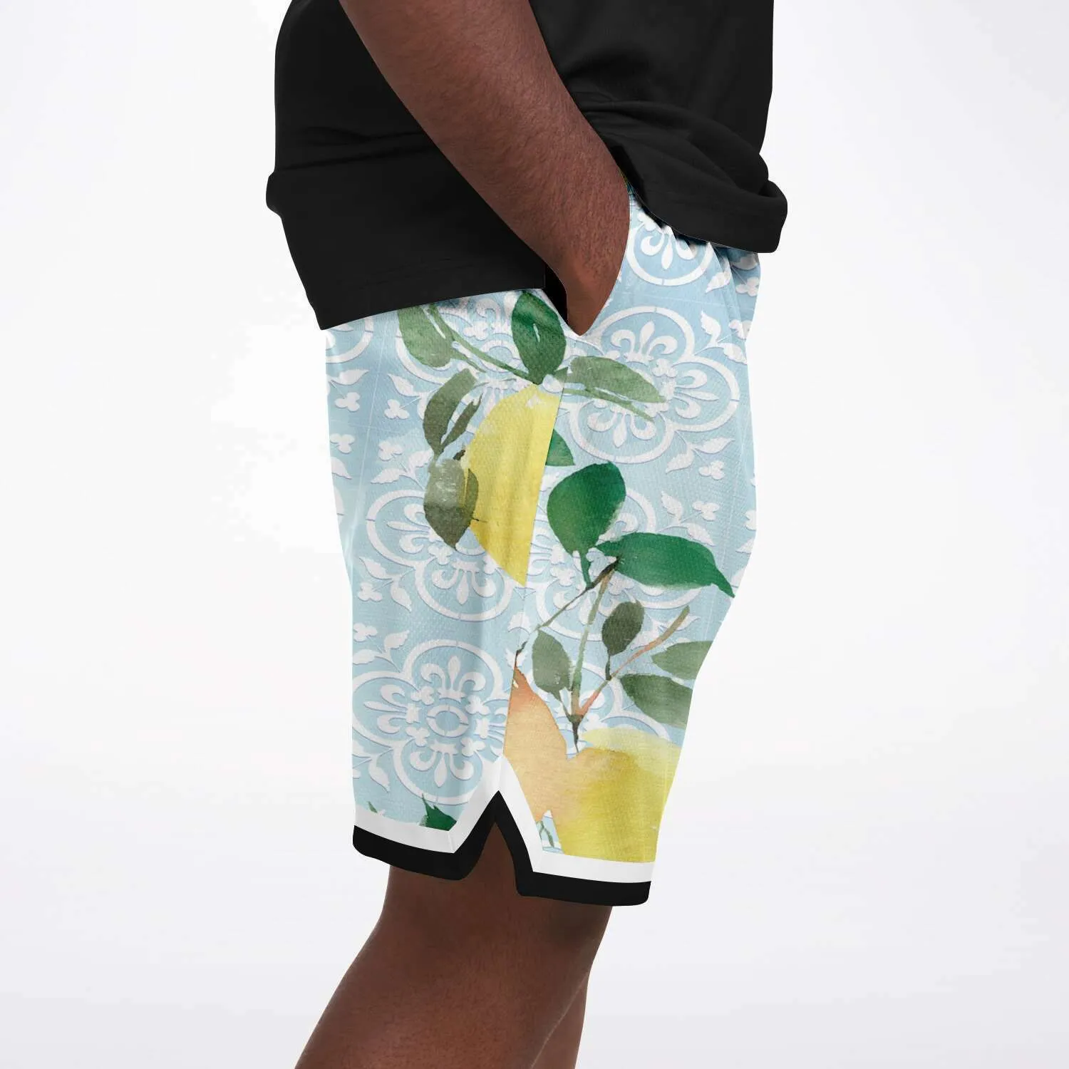 Lemony-Fresh Unisex Basketball Shorts