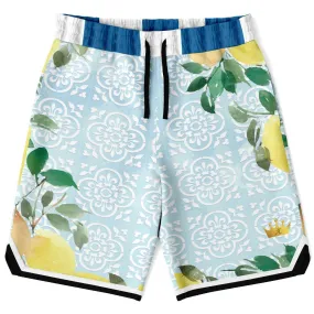 Lemony-Fresh Unisex Basketball Shorts