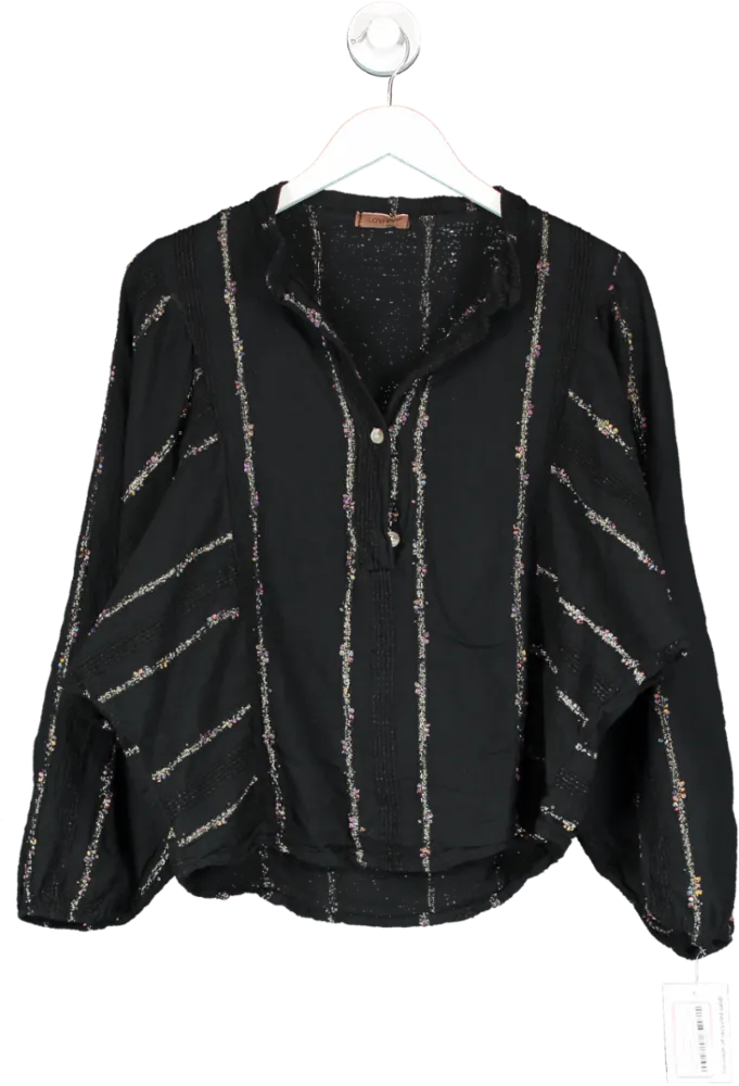 Lovika Black Long Sleeve Blouse One Size