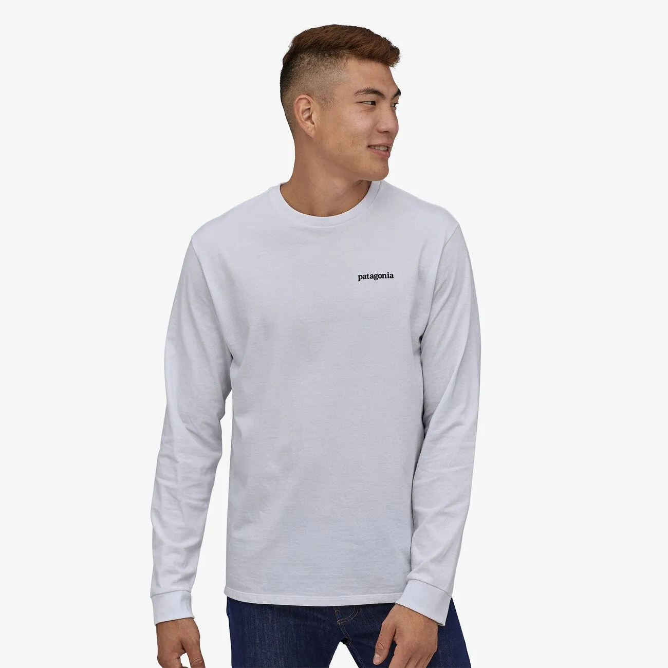 LS Line Logo Ridge Responsibili-Tee - White