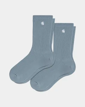 Madison Socks (2 Pack) | Frosted Blue / White