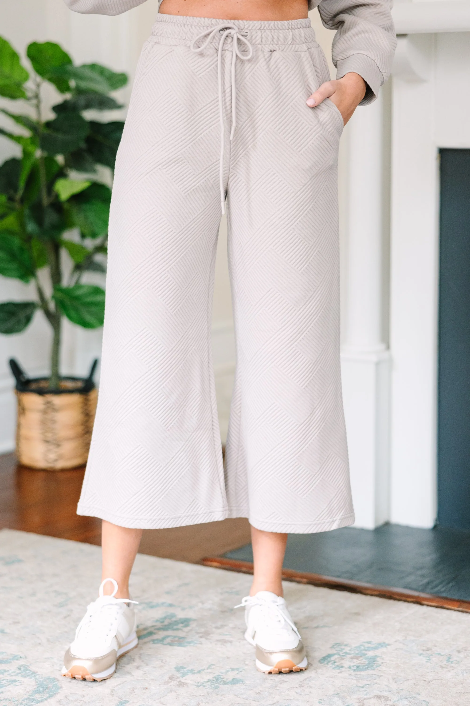 Make Your Day Oatmeal Textured Pants