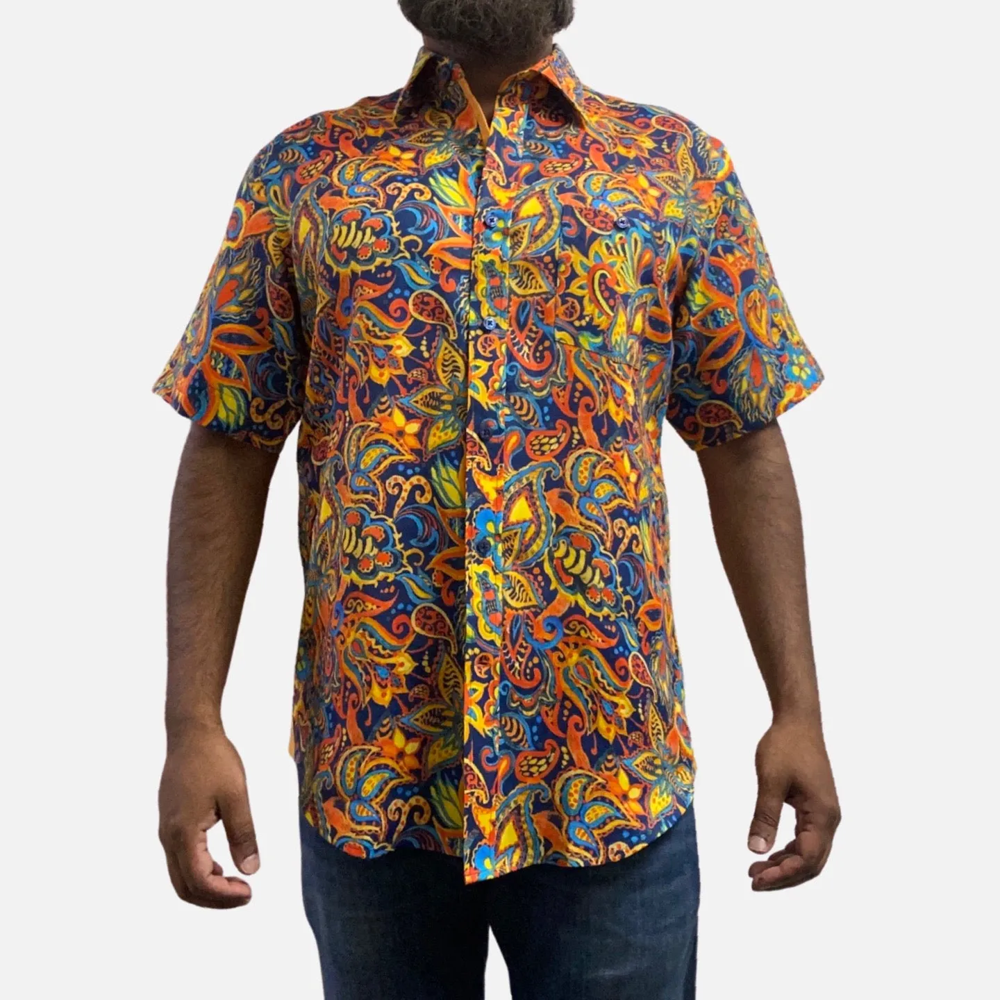 Men’s Multi-color Linen Shirt