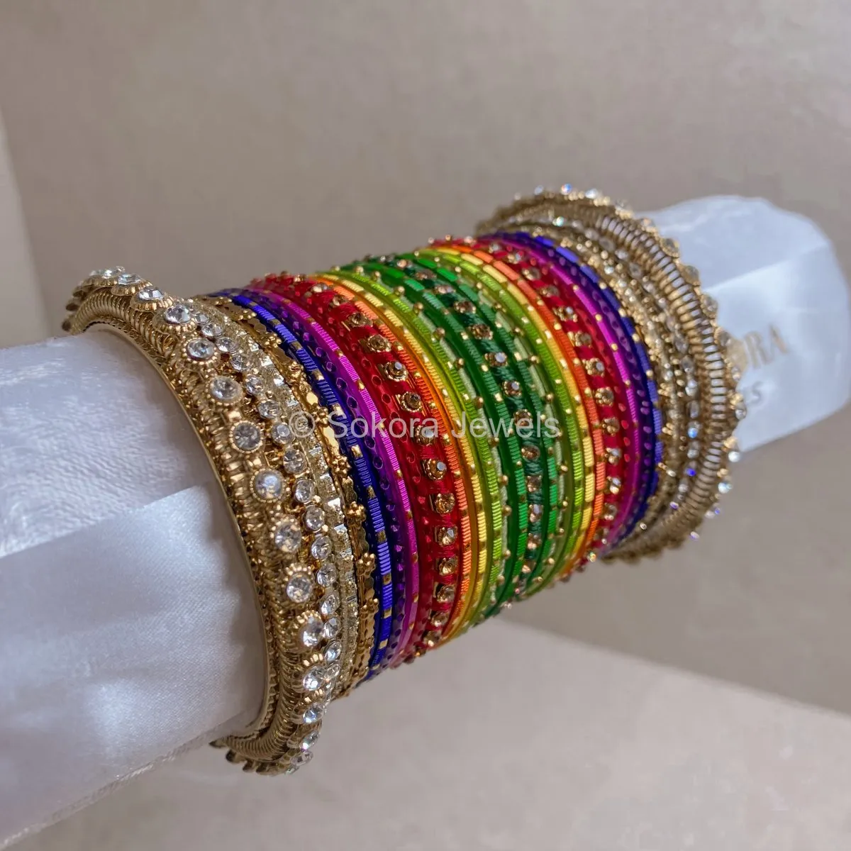 Multicolour Bangle stack