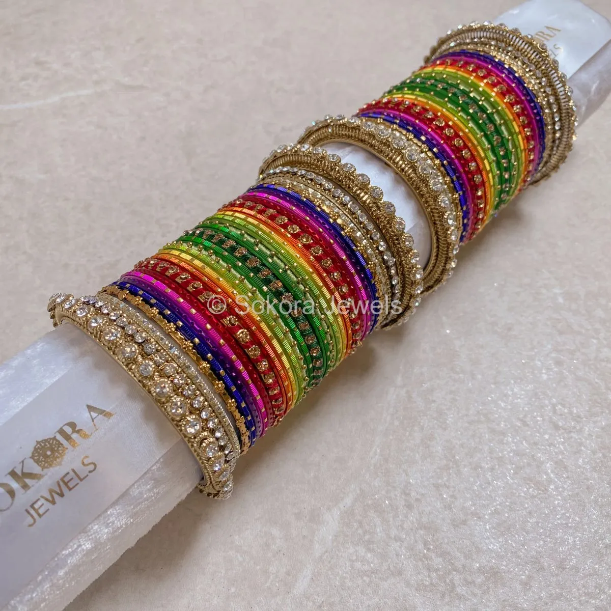 Multicolour Bangle stack