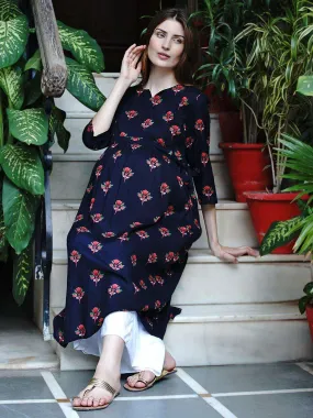 Navy A-Line Maternity Kurta