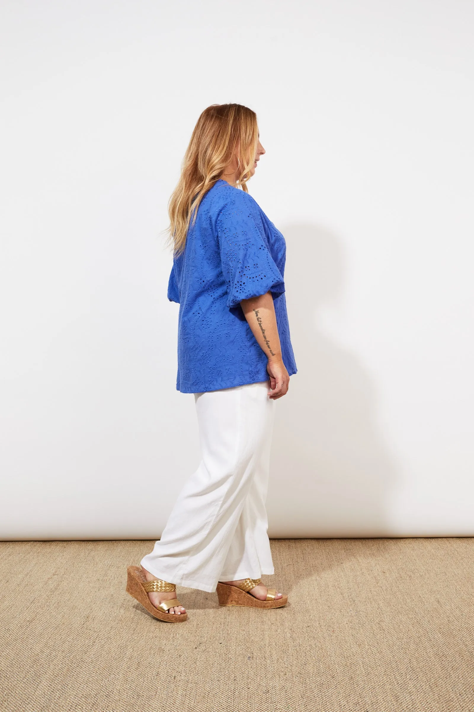 Naxos Blouse, Cobalt