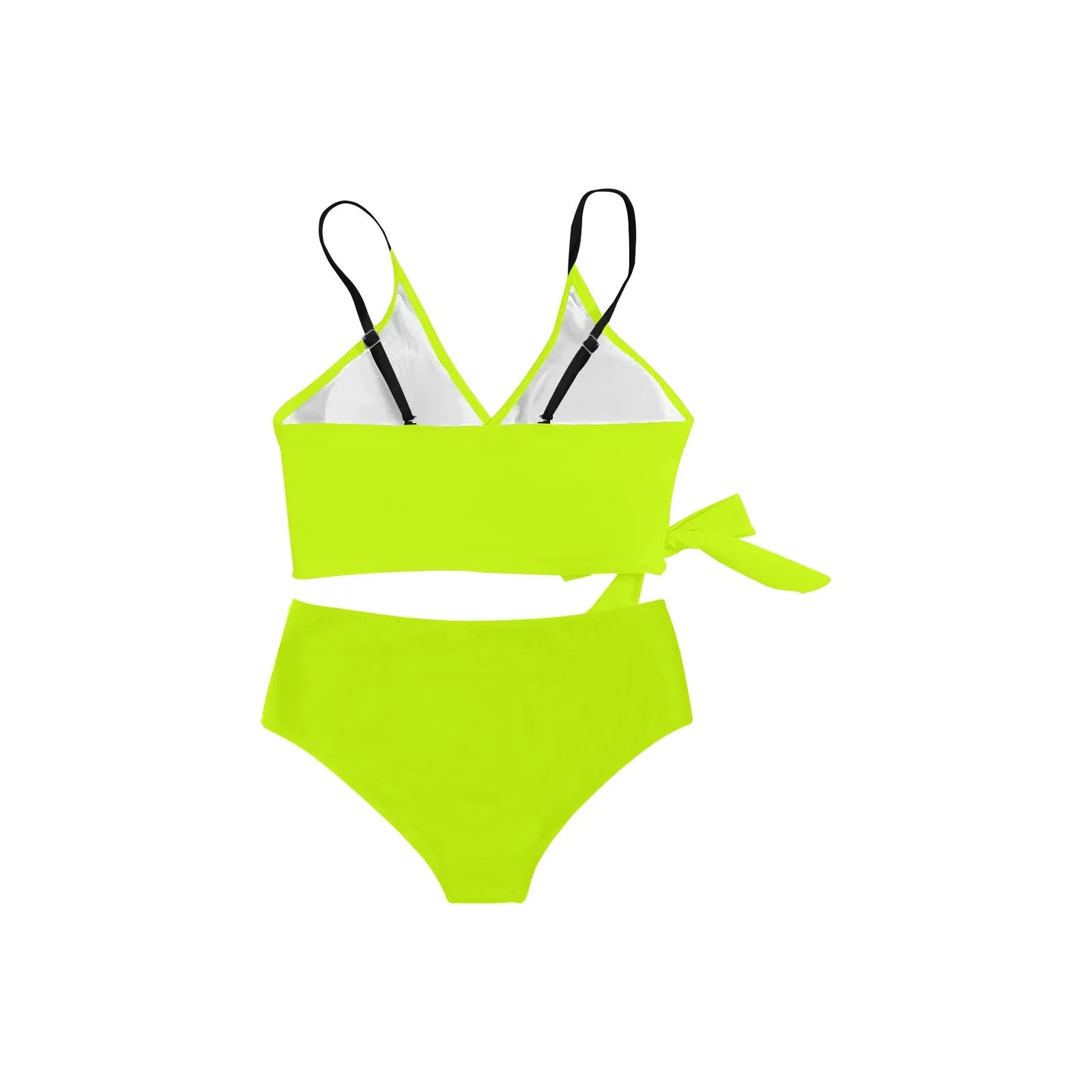 neon green Knot Side Bikini Swimsuit