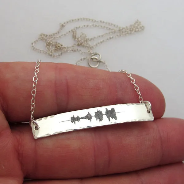 New mom Gift - Personalized Sound Wave Necklace