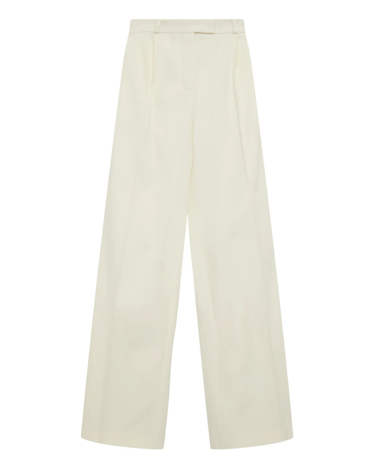 Novia Pleated Straight Leg Trouser (Eggshell)