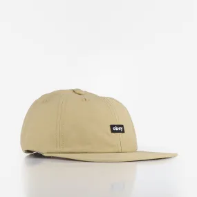 OBEY Lowercase Tech 6 Panel Strapback Cap