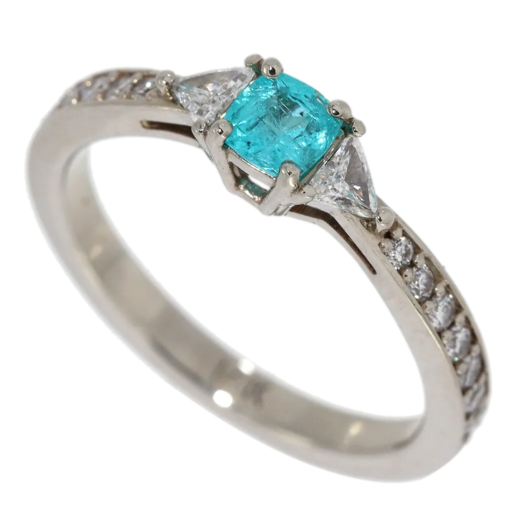 Paraiba Tourmaline & Diamond Ring