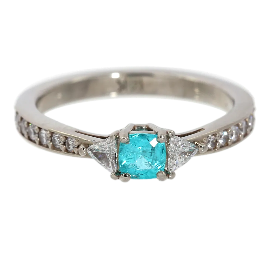 Paraiba Tourmaline & Diamond Ring