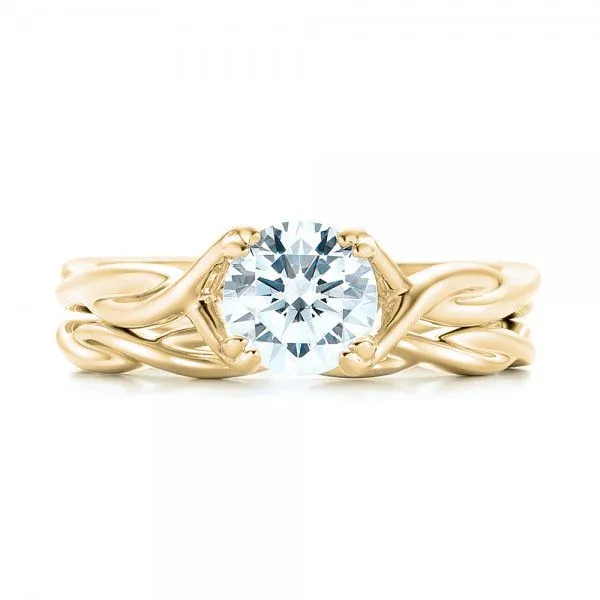 Petite Twist Wedding Band Rings - EW078