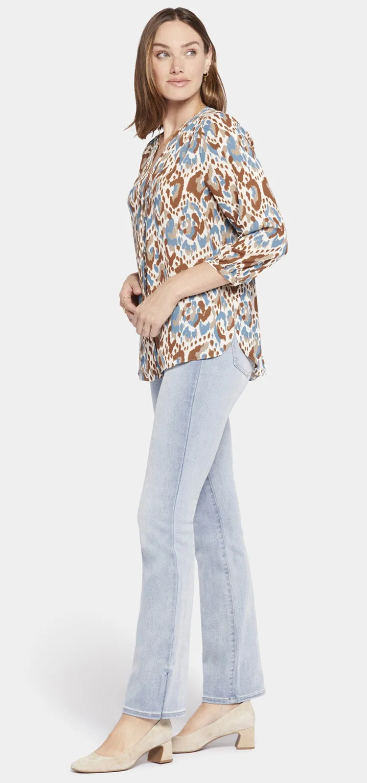 Pintuck Blouse Grafische Print | Ocean Dream