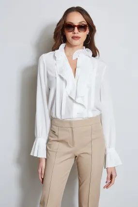 Pleated Silk Shirt