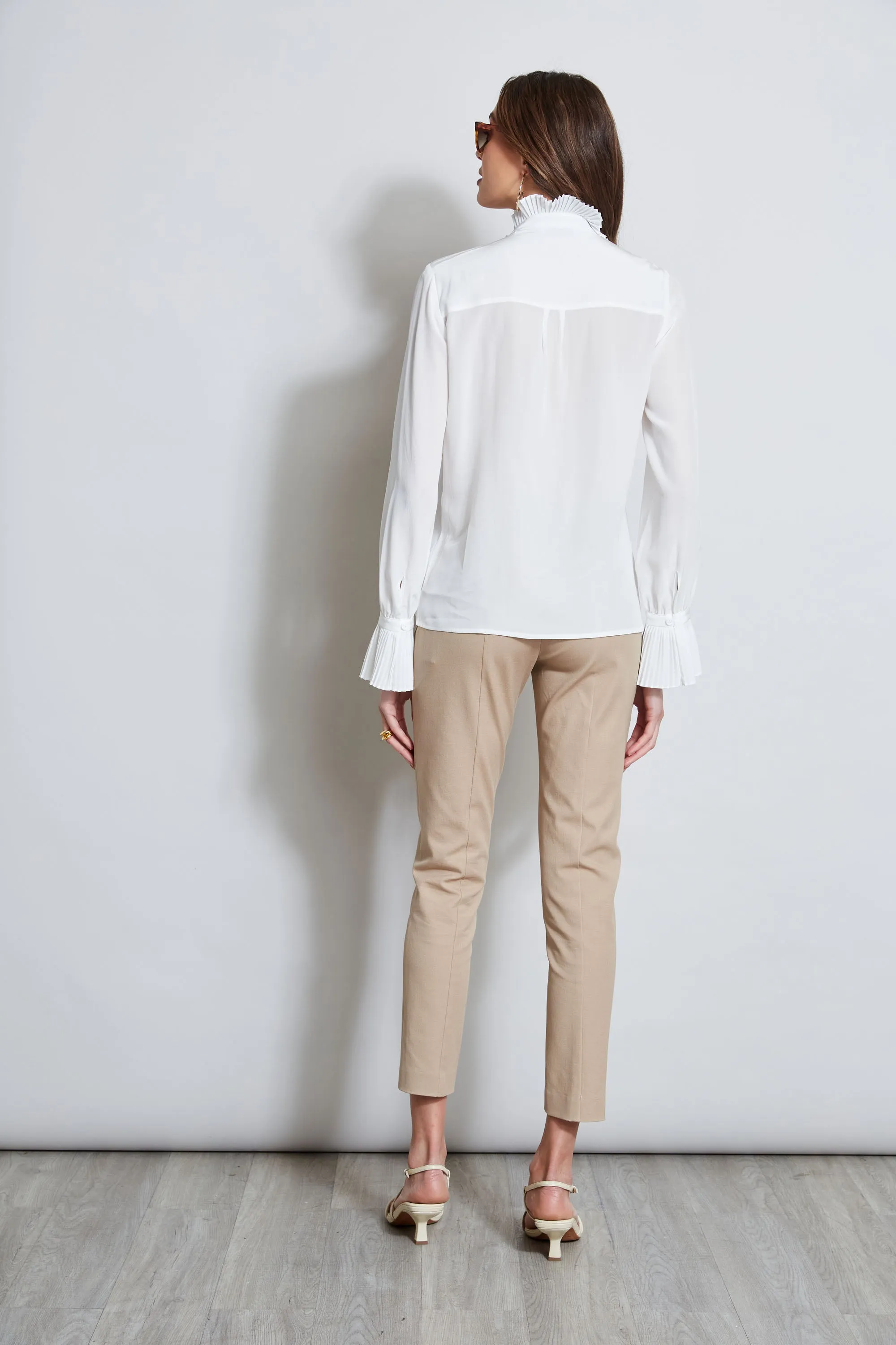 Pleated Silk Shirt