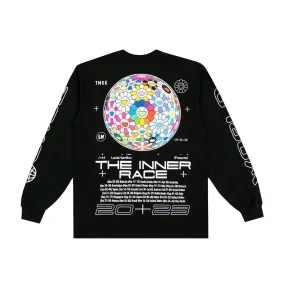 Plus 44 X Takashi Murakami World Tour Long Sleeve Tee Black