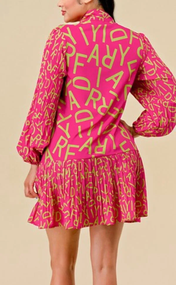 Printed letters Dress