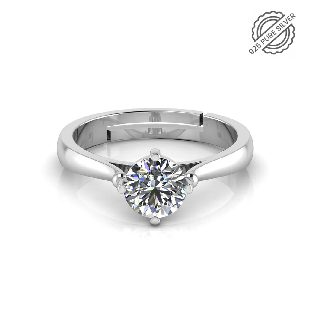 Pure 925 Silver Moissanite Ladies Special Ring