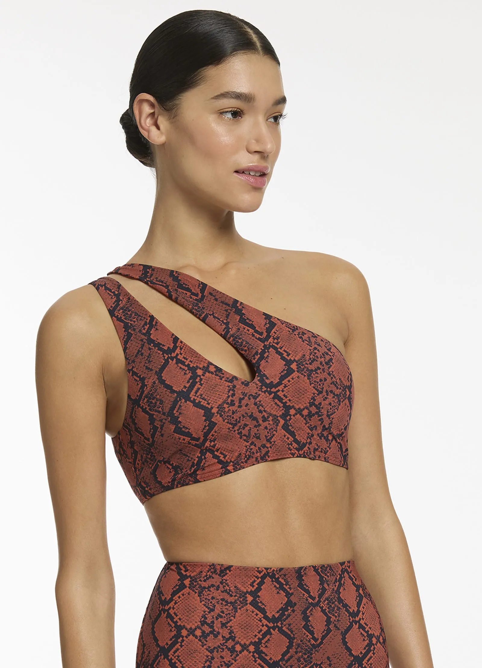 Python Splice One Shoulder Top - Spice