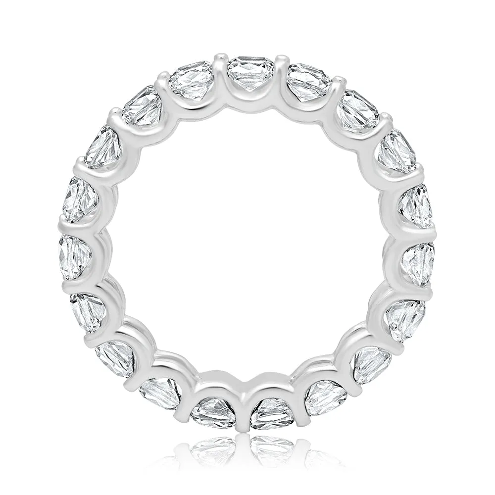 RORY 5-6 Carat Cushion Cut Diamond Eternity Band in Platinum 30 pointer By Mike Nekta SIZE 4-9