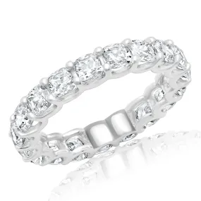 RORY 5-6 Carat Cushion Cut Diamond Eternity Band in Platinum 30 pointer By Mike Nekta SIZE 4-9