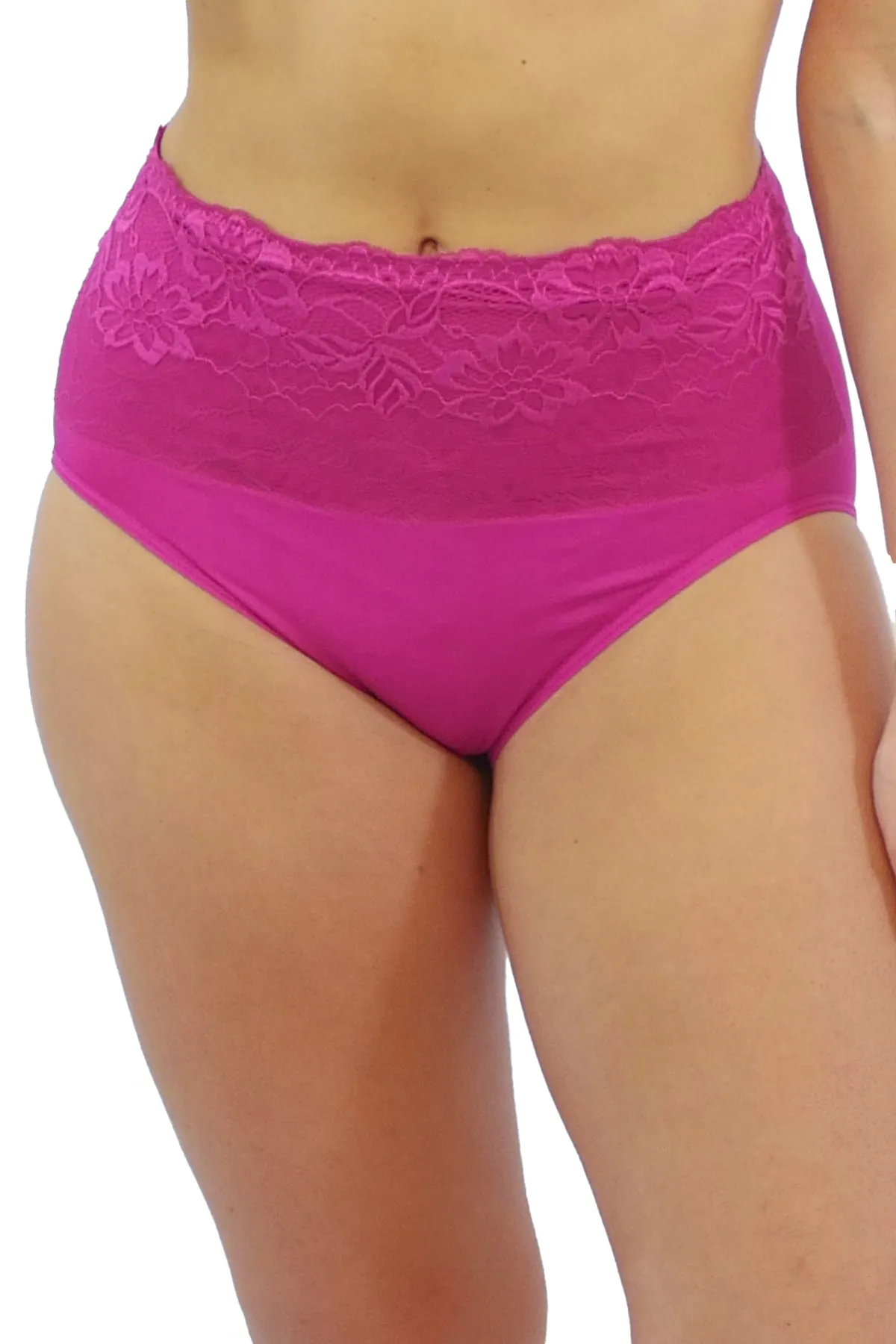 Seamless Brief with Lace Overlay : Sale Colors