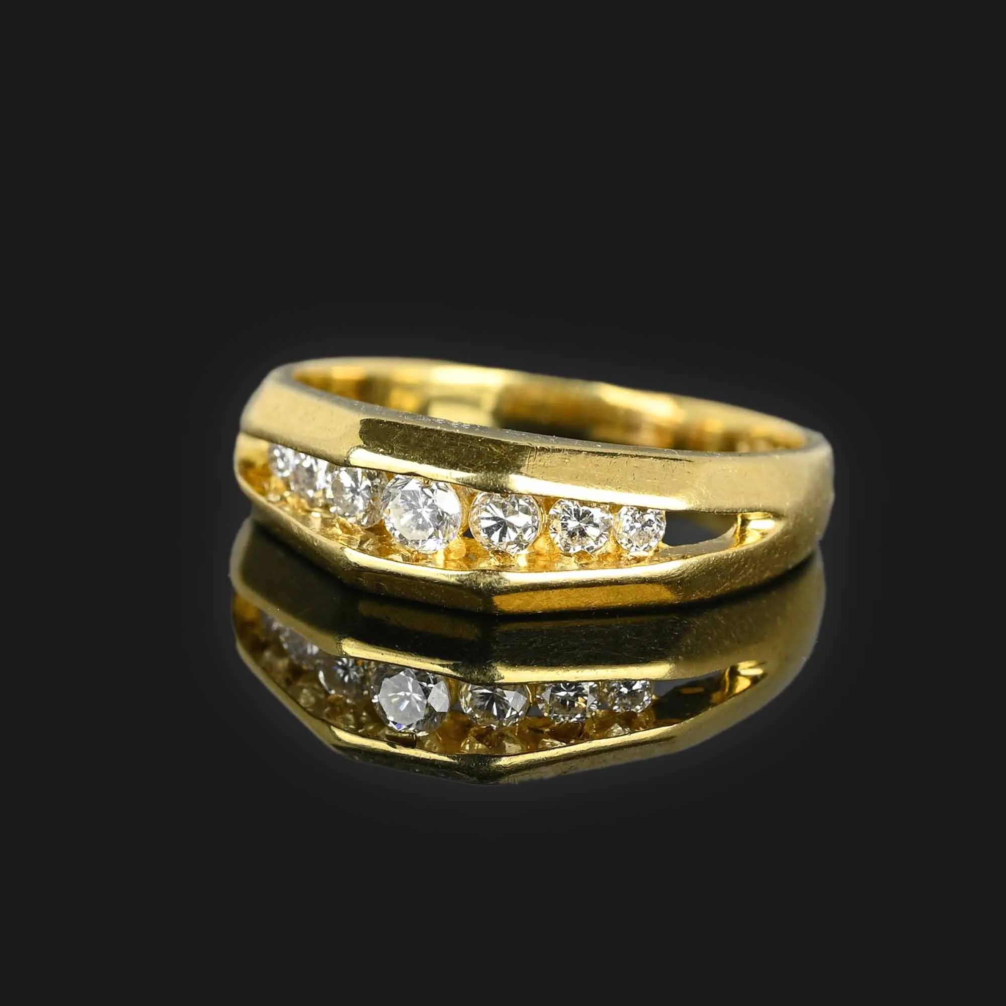 Seven Stone Diamond Half Eternity Ring in 14K Gold