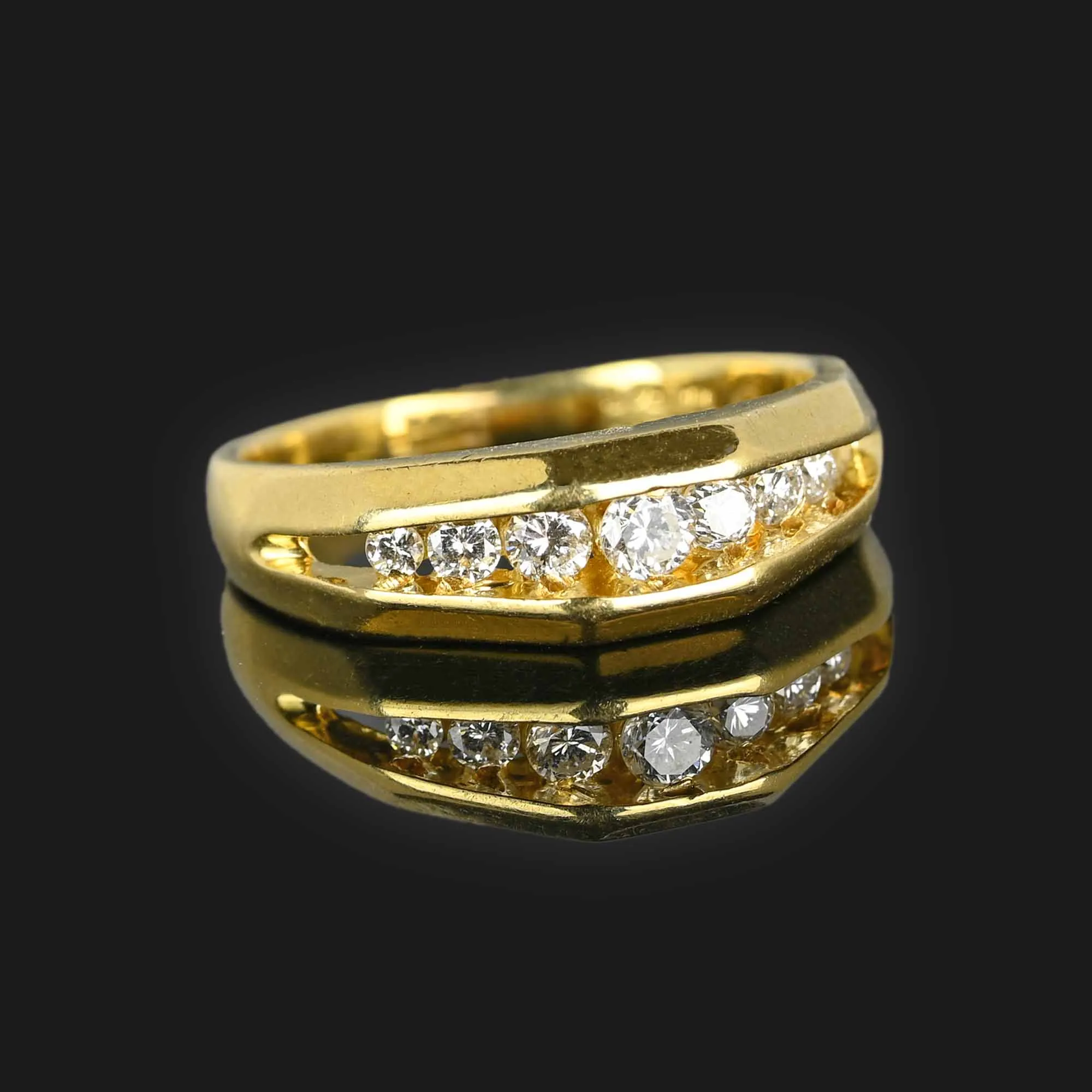 Seven Stone Diamond Half Eternity Ring in 14K Gold