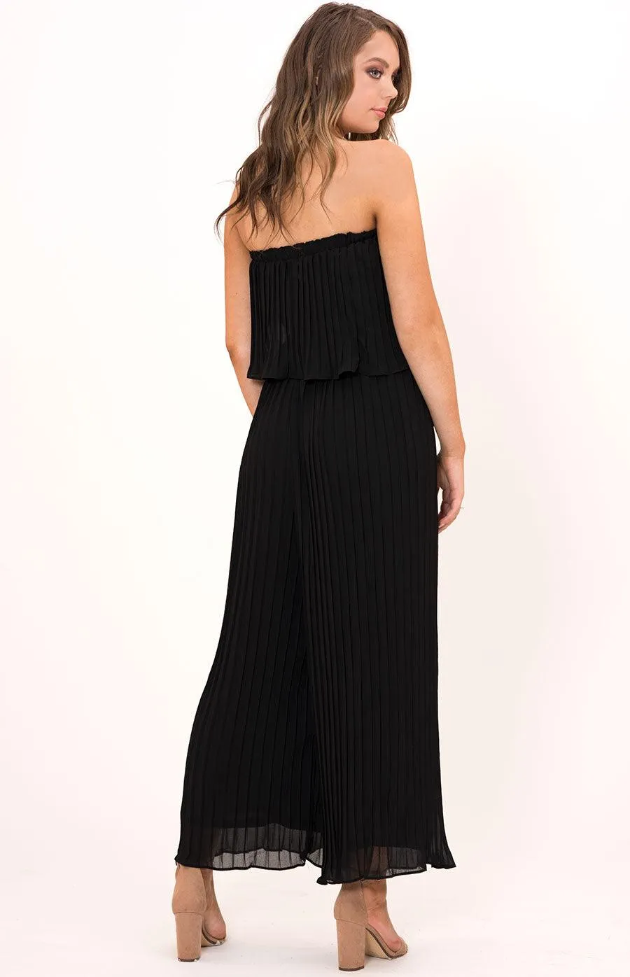 Shona Pleated Jumpsuit Black