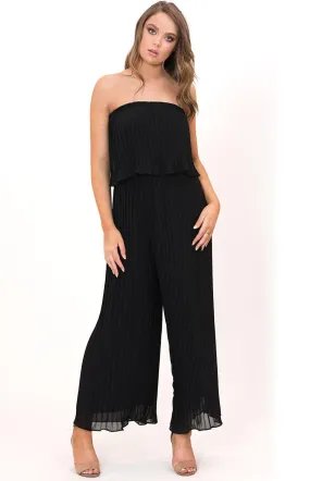 Shona Pleated Jumpsuit Black