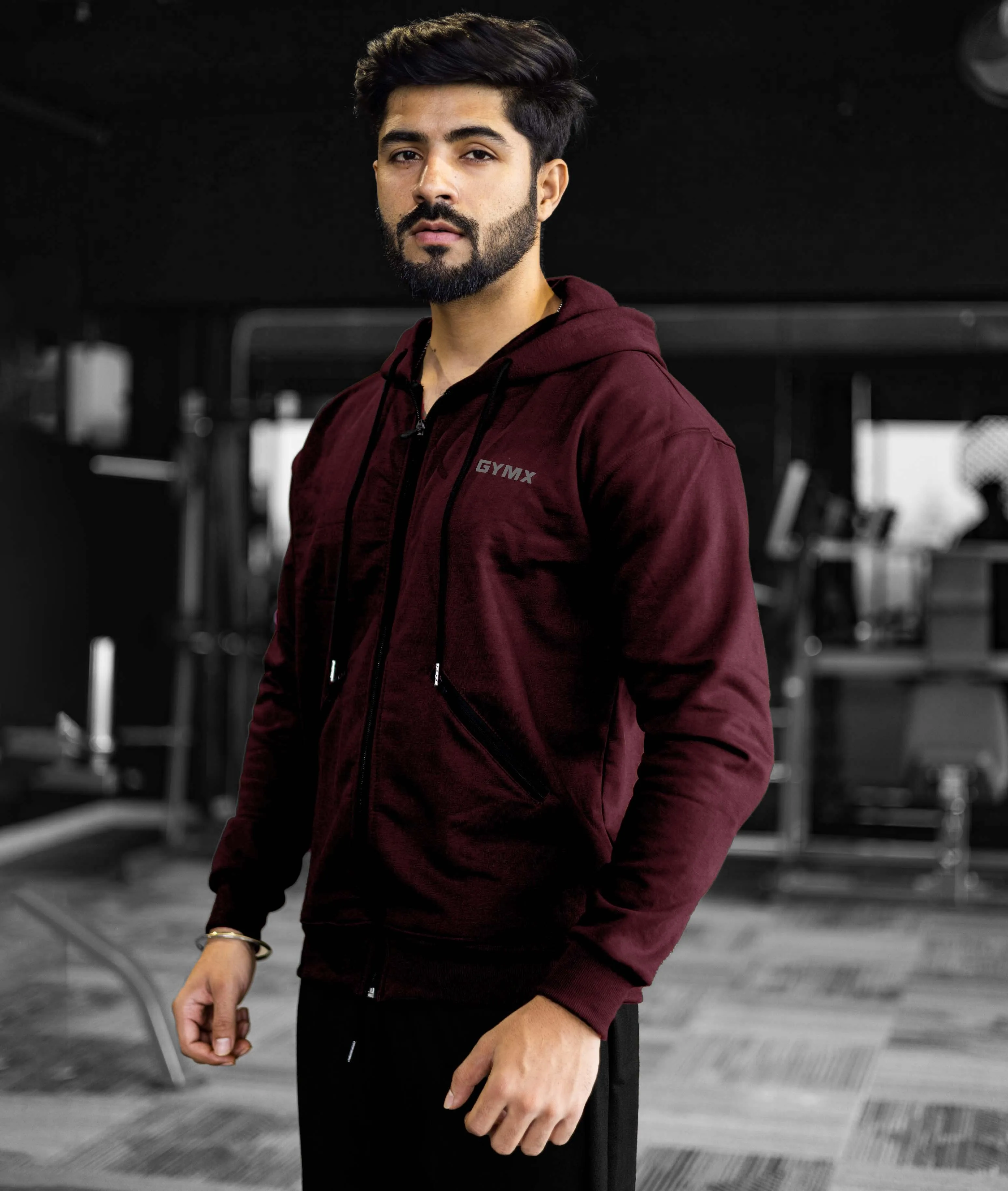 Signature Oversized GymX Hoodie: Sublime Maroon