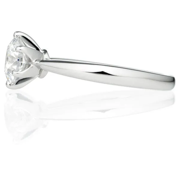 Six Prong Round Brilliant Engagement Ring [Setting Only] - EC010