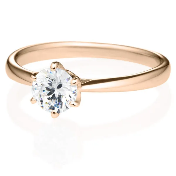 Six Prong Round Brilliant Engagement Ring [Setting Only] - EC010