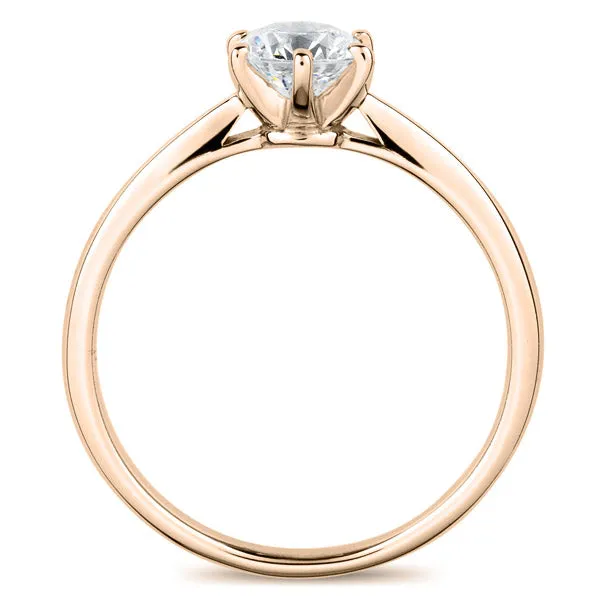 Six Prong Round Brilliant Engagement Ring [Setting Only] - EC010