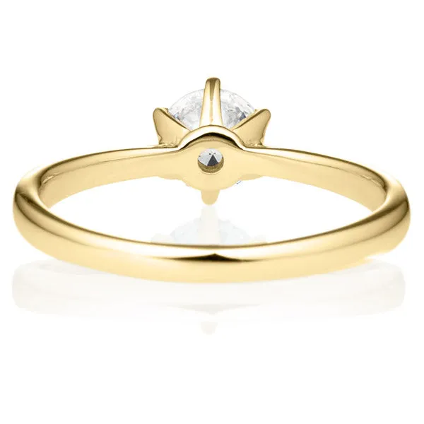 Six Prong Round Brilliant Engagement Ring [Setting Only] - EC010