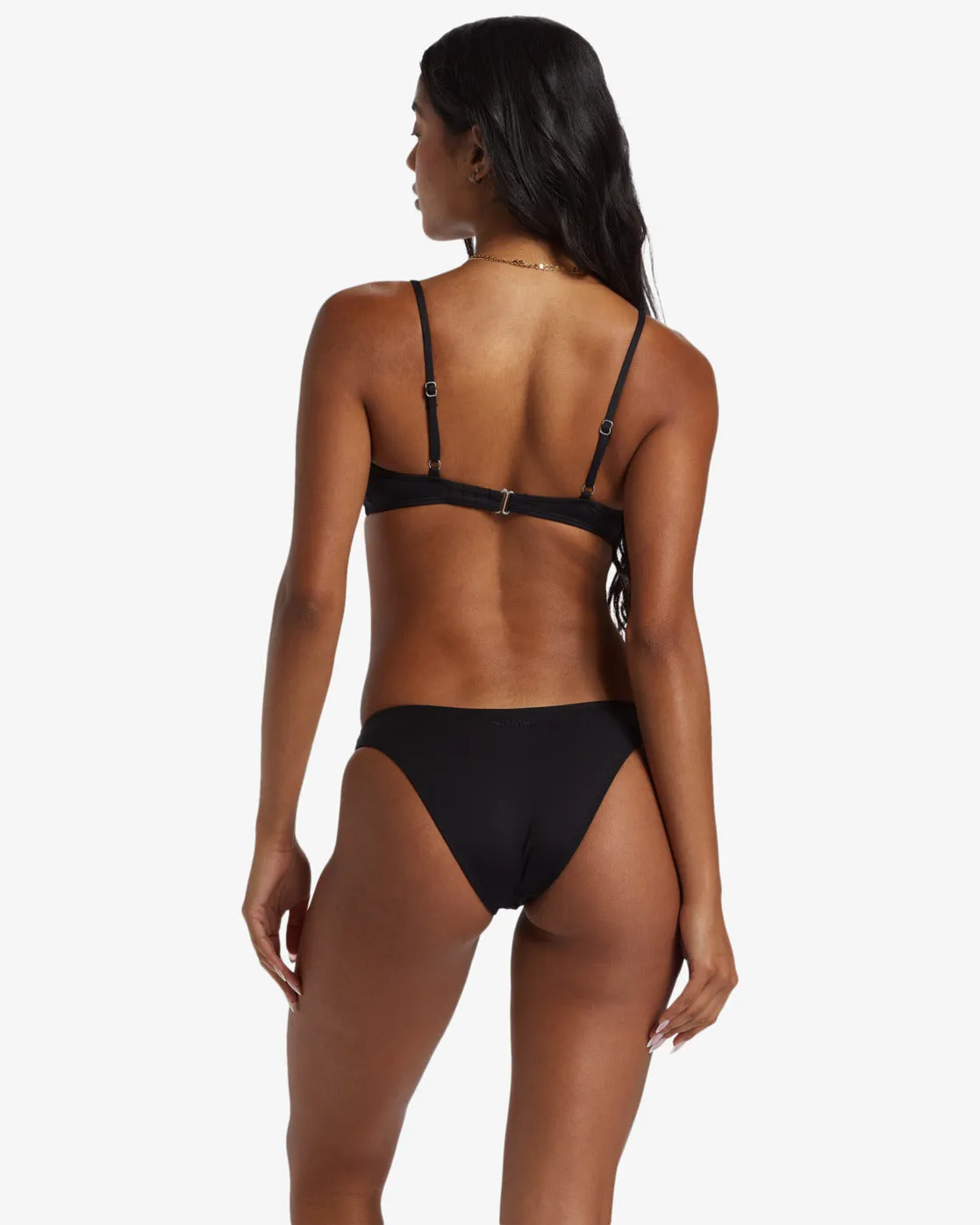 Sol Searcher V Bralette Bikini Top - Black Pebble