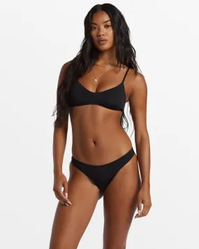 Sol Searcher V Bralette Bikini Top - Black Pebble