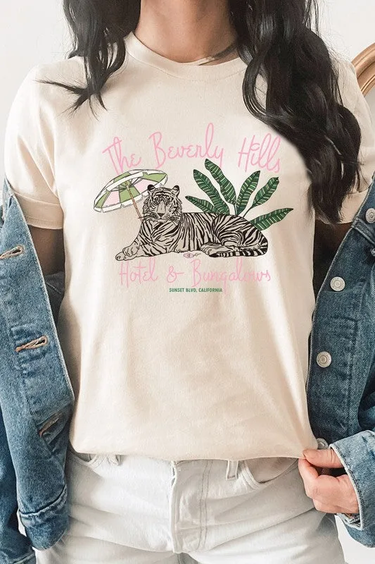 The Beverly Hills Hotel Plants Tiger Graphic Tee