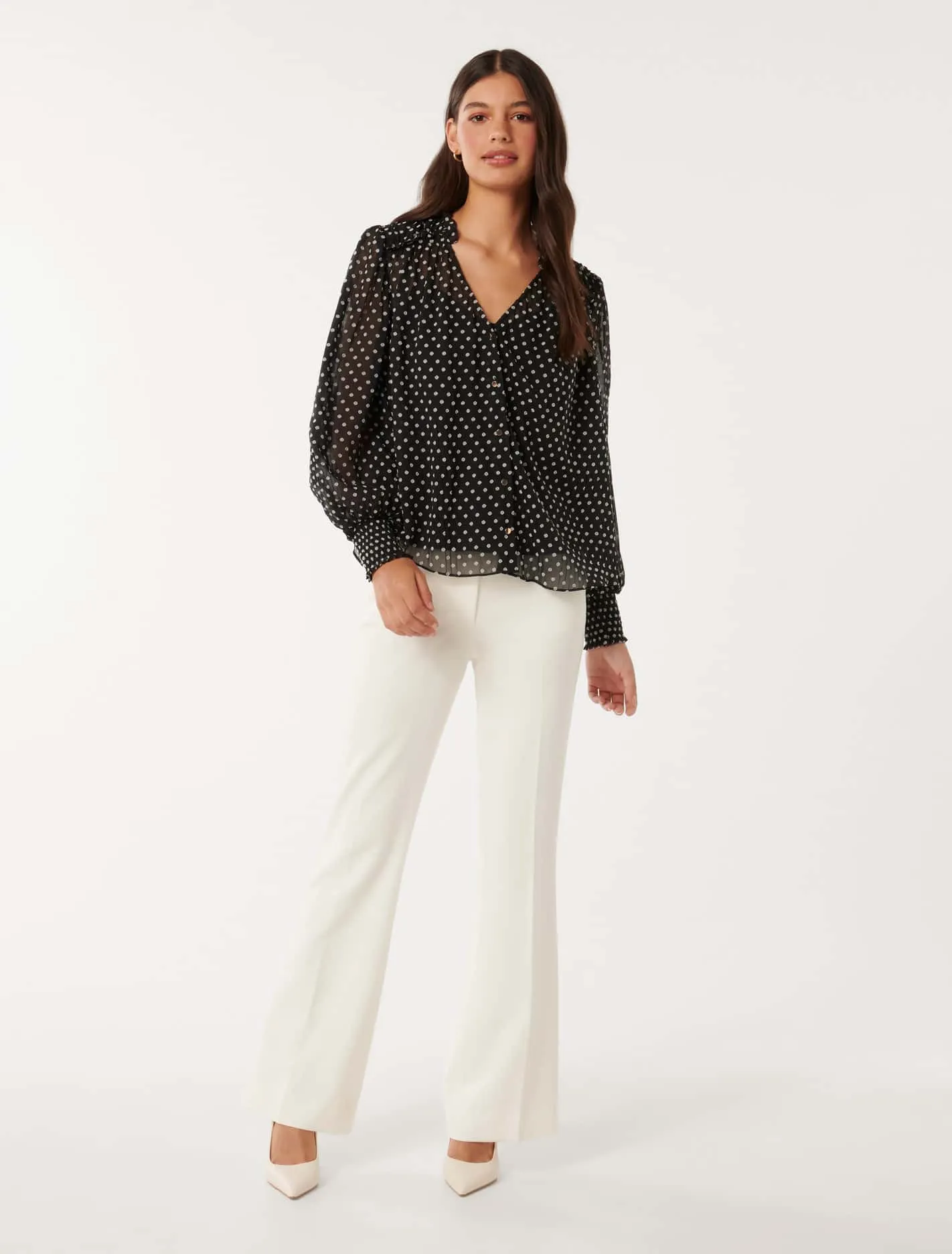 Tiarna Ruffle Trim Blouse