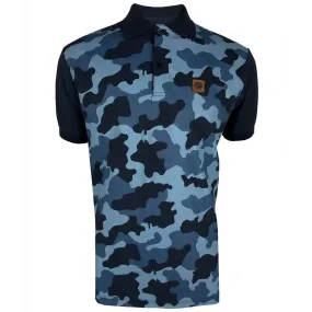 Trojan Camo Panel Polo Shirt Navy